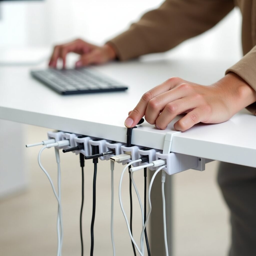 Cord Organizer 5-slot and 3-slot – Cable Clips for Desk, Car, and Home