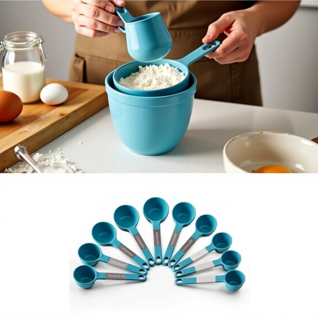 TILUCK Stainless Steel Measuring Cups and Spoons Set – 10-Piece Nesting Set for Dry and Liquid Ingredients